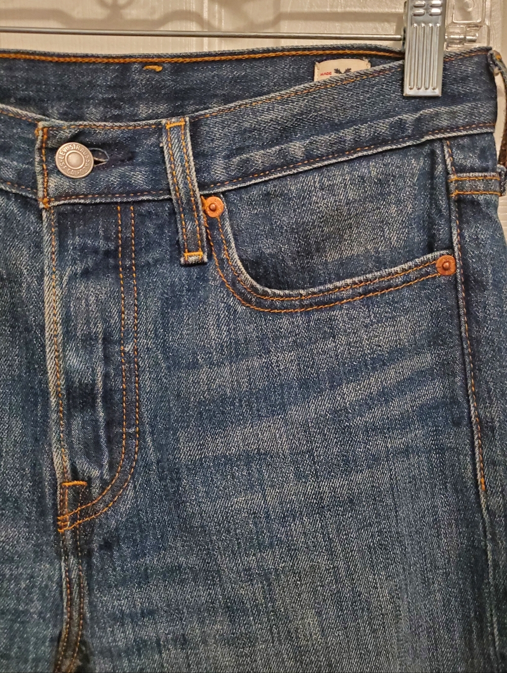 Levis White Oak Cone Denim Cropped Jeans size 27
